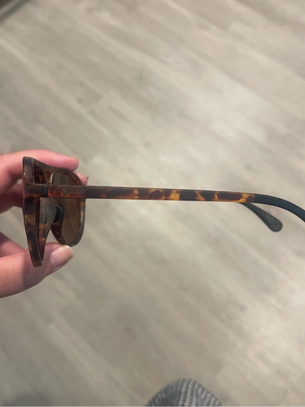 Goodr Mach G Sunglasses Amelia Earhart Ghosted Me Tortoiseshell Brown Aviator - Picture 2 of 7